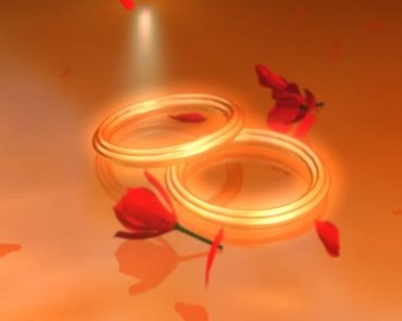 金色朦胧戒指对戒玫瑰花求婚仪式表白视频素材