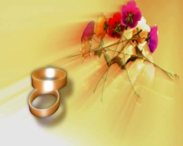 戒指婚戒对戒花朵场景爱情表白背景视频素材
