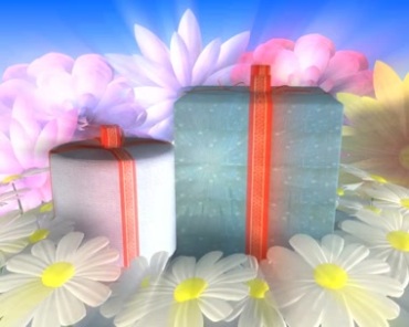 礼物礼盒包装盒礼包旋转展示视频素材