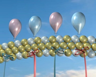 气球拱门气球升天视频素材