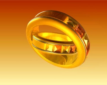 金色戒指对戒婚戒展示视频素材