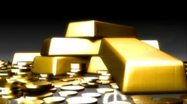 金条金币金砖黄金财富金融视频素材