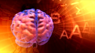 人脑头脑算法公式医学研究视频素材