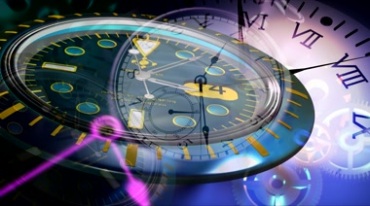 时钟钟表指针转动时间流逝视频素材