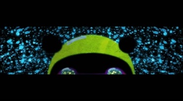 熊头小熊霓虹光影动态特效视频素材