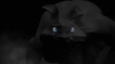 猛兽豹子猫科动物黑夜灯光闪烁轮廓视频素材