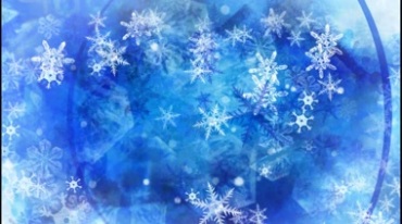 梦幻蓝色雪片雪花形状视频素材