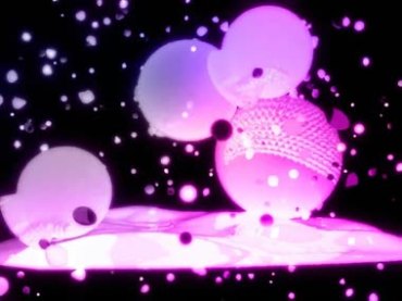 梦幻霓虹彩球旋转灯光映射动态特效视频素材