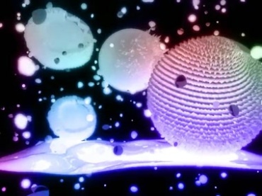 梦幻霓虹彩球旋转灯光映射动态特效视频素材