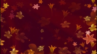 很多红色小花朵动态背景视频素材