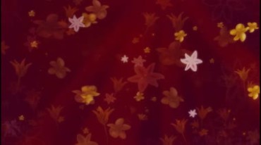 红色花朵布满场景背景视频素材