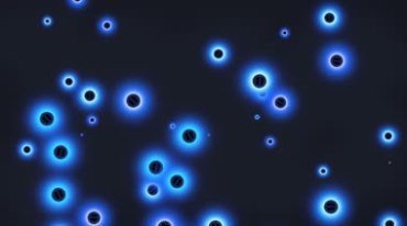 发蓝光的粒子光晕包围唯美光效视频素材