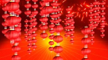 新年红灯笼串过大年闹新春庆祝春节视频素材