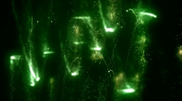 绿色光效粒子视频素材