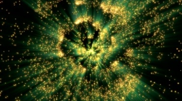 超炫动态粒子旋转洒落绿色背景视频素材