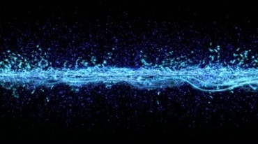 蓝色星河银河粒子跳跃动态特效视频素材