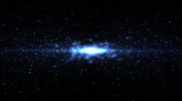蓝色宇宙唯美粒子诞生扩散消散消亡视频素材