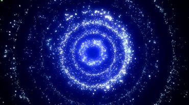 星空蓝色粒子闪烁璀璨粒子闪动视频素材