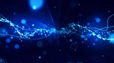 蓝色星河粒子光斑光点闪烁动态特效视频素材