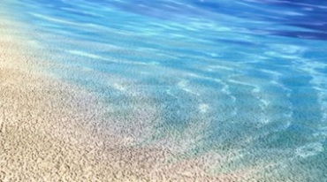 蓝色清澈海水沙滩沙粒海波海浪视频素材