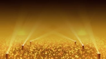 金色舞台粒子灯光秀视频素材