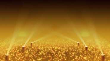 金色舞台粒子灯光秀视频素材