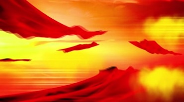 新春节日金色天空漫天飞舞喜庆红绸视频素材