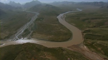 黄河航拍九曲十八弯蜿蜒绵长巨龙河道视频素材