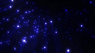 蓝色发光闪亮星星粒子星光下落视频素材