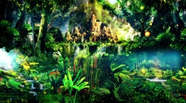 梦幻森林深处仙境美景视频素材