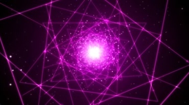 紫红梦幻魔幻激光几何图形线条光线视频素材