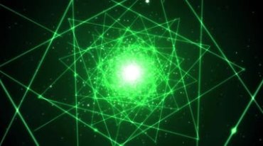 绿色光线激光几何图形视频素材