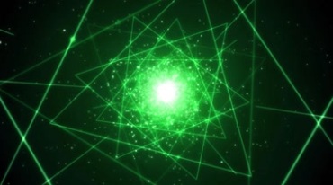 绿色光线激光几何图形视频素材