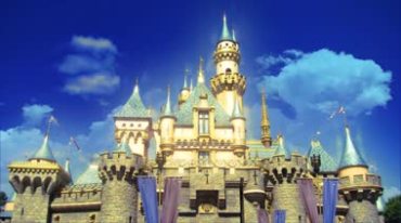 迪士尼城堡上空绽放烟花视频素材