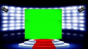 舞台中央灯光展示台绿屏抠像特效视频素材