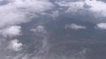 高空航拍黄河蜿蜒河道视频素材