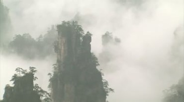 张家界山峰航拍风景视频素材