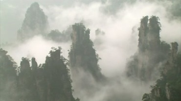 张家界山峰航拍风景视频素材