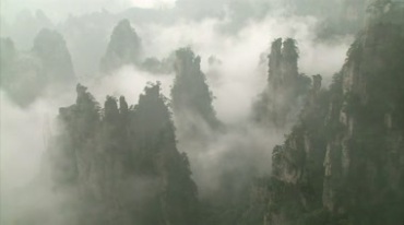 张家界山峰航拍风景视频素材