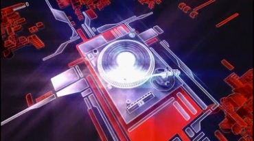 唱机唱片机留声机DJ台动态背景视频素材