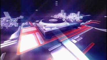 唱机唱片机留声机DJ台动态背景视频素材