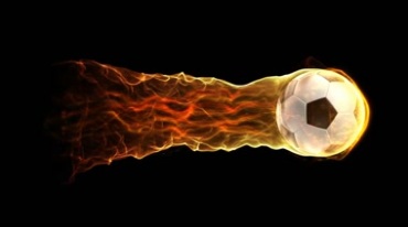 火焰足球飞行尾巴视频素材