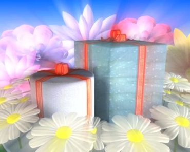 礼物包装礼盒旋转动态背景视频素材