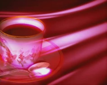 红色杯托茶杯咖啡小资情调动态背景视频素材