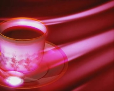 红色杯托茶杯咖啡小资情调动态背景视频素材