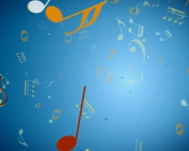 音乐符号音符图案标识漂浮动态元素视频素材