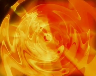 黄色火焰波纹动态变幻无缝循环视频素材