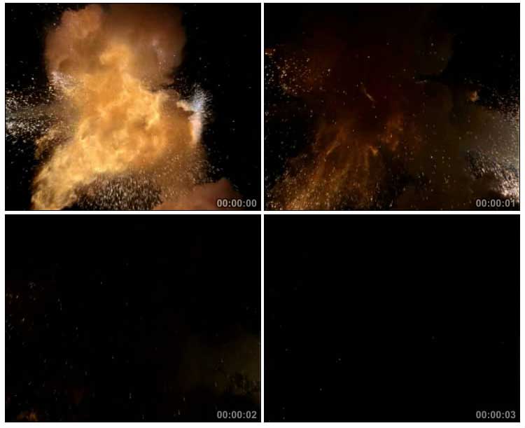 爆炸火星火焰粒子特效视频素材