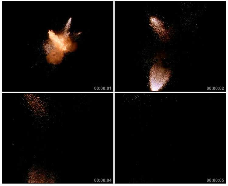 爆炸爆裂火光火星粒子散落视频素材