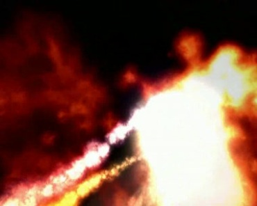 大火燃烧火焰烈火中动态穿梭特效视频素材